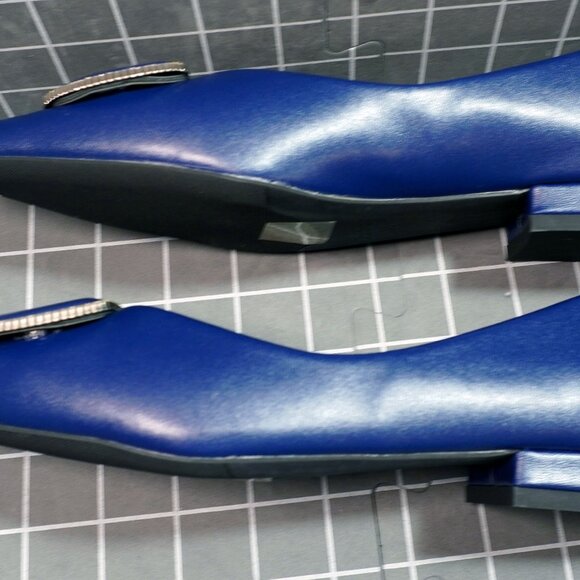 C Paravano Pointed Toe Ballet Flats Blue Size 5.5 - Picture 11 of 12